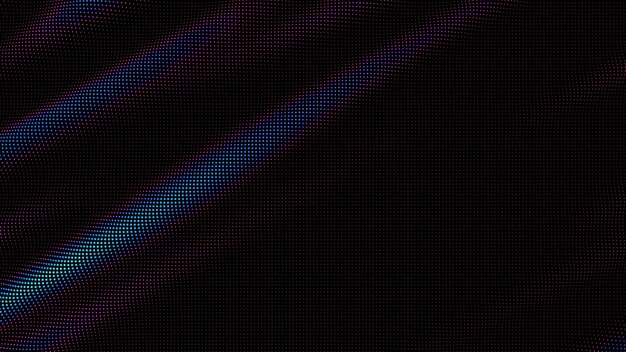 Vagues de points colorés Éclaboussure de données numériques d'un tableau de points Élément d'interface utilisateur de pépin lisse futuriste