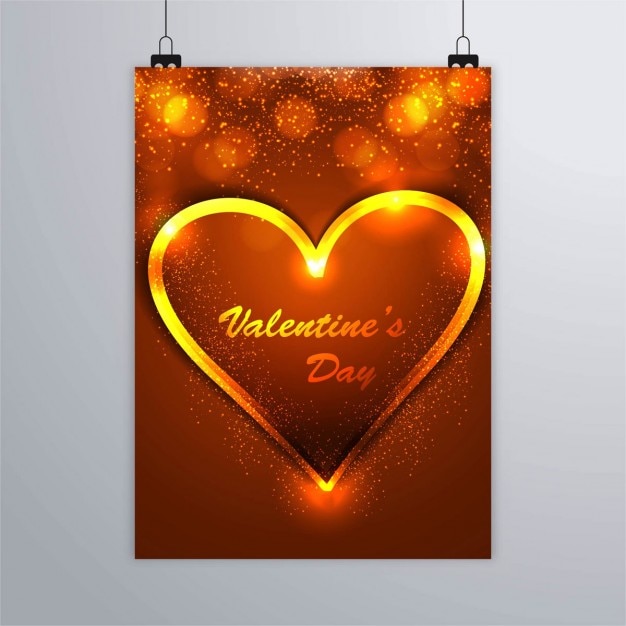 Vecteur gratuit valentines brochure jour