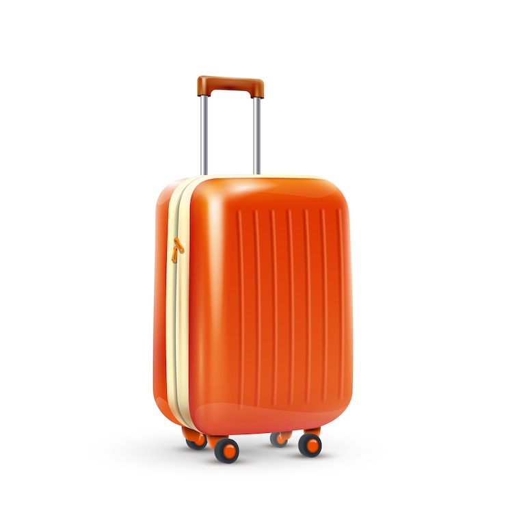 Vecteur gratuit une valise de voyage réaliste