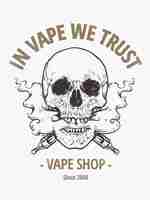 Vecteur gratuit vaping skull art