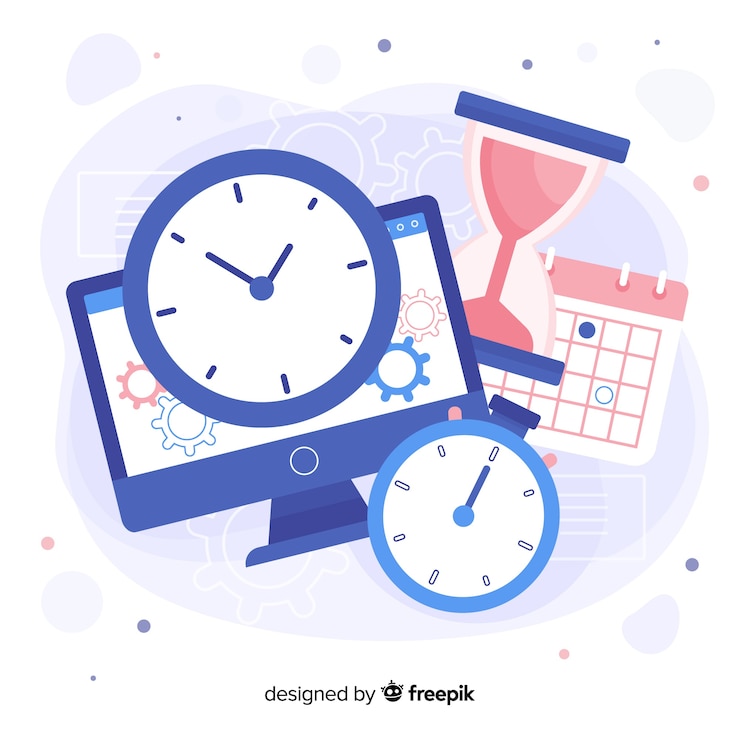 Vecteur gratuit variété d'objets qui montre le temps