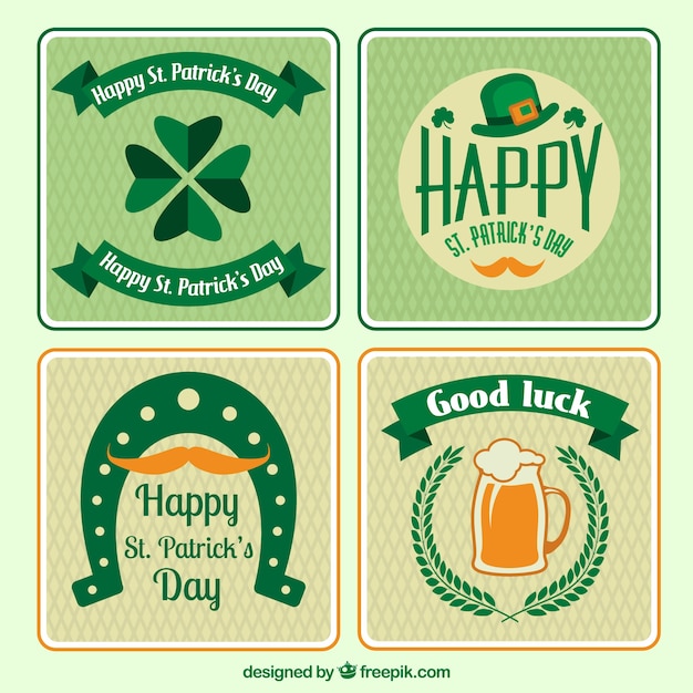 Variété De Saint Patricks Cartes De Jour