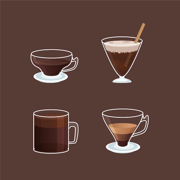 Variété de types de café