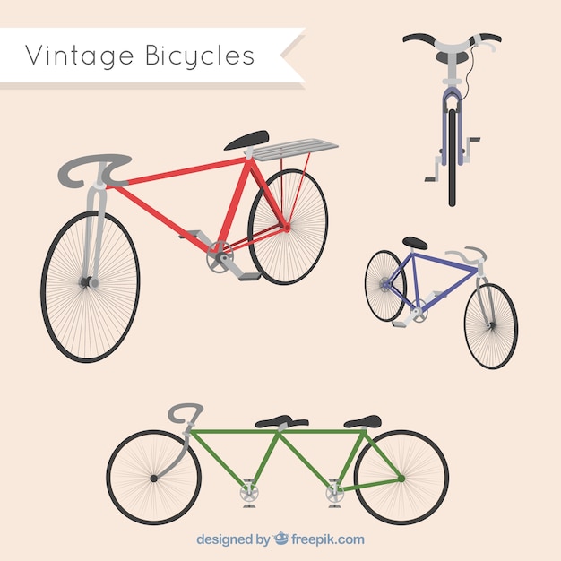 Variété de vélos vintages
