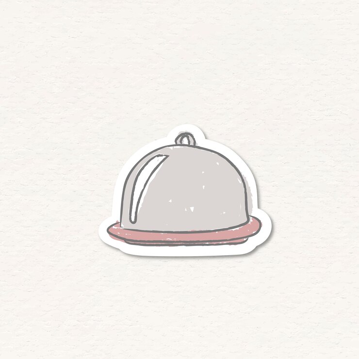 Vecteur gratuit vecteur d'autocollant ligne mince plateau doodle