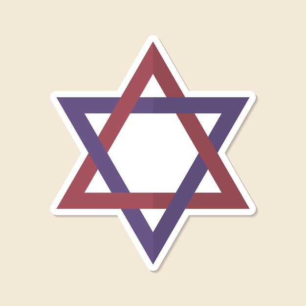 Vecteur D'autocollant Symbole Juif étoile De David