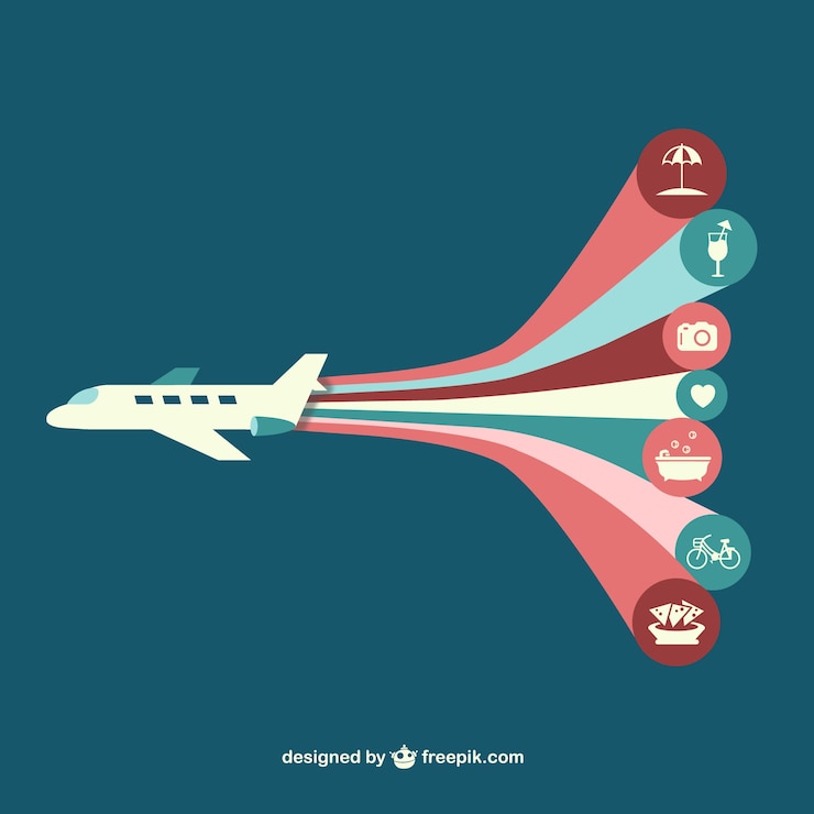 Vecteur gratuit vecteur d&#39;avion infographie