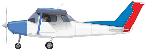 Vecteur gratuit vecteur d'avion léger à moteur unique