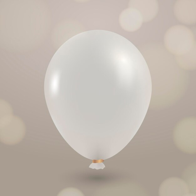 Vecteur de ballon fête paillettes blanc