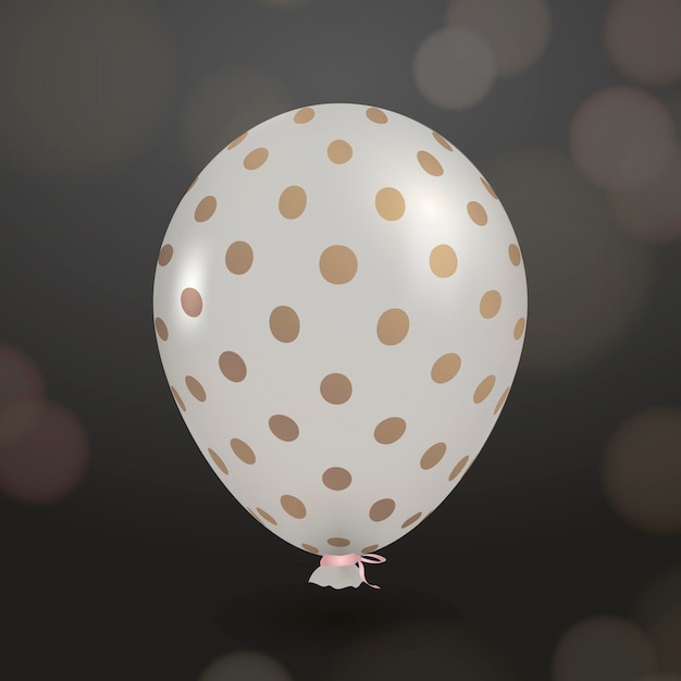 Vecteur de ballon de fête à pois blancs