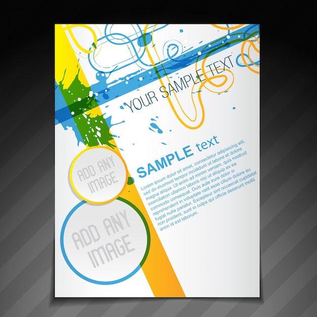 Vecteur Belle Brochure Flyer Template Illustration