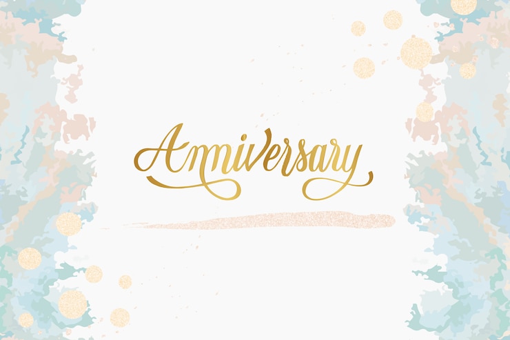 Vecteur gratuit vecteur de carte anniversaire mariage pastel
