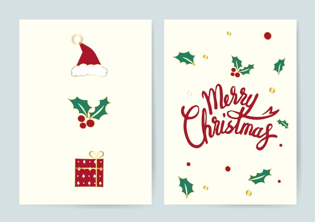 Vecteur de carte de typographie joyeux Noël