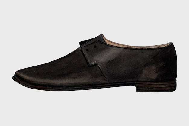 Vecteur gratuit vecteur de chaussures noires pour hommes, remixé à partir des illustrations de jessie m. benge