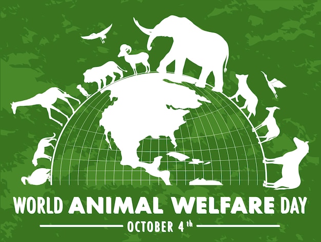 Vecteur gratuit vecteur de concept de la journée mondiale du bien-être animal