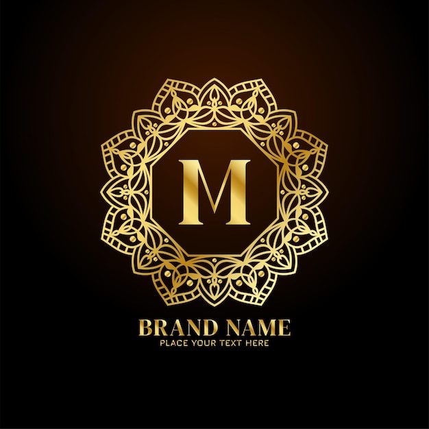 Vecteur De Conception De Concept De Logo De Marque De Luxe Lettre M