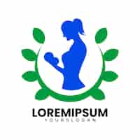 Vecteur gratuit vecteur de conception de logo d'éducation gym femmes