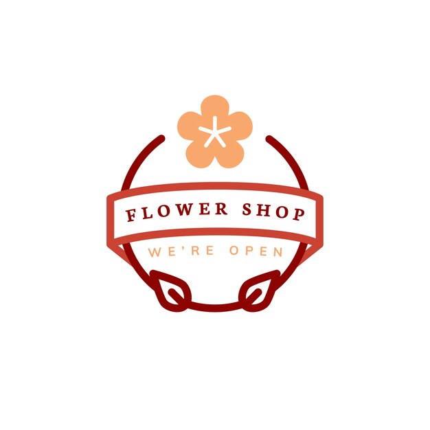 Vecteur de conception de logo de magasin de fleurs