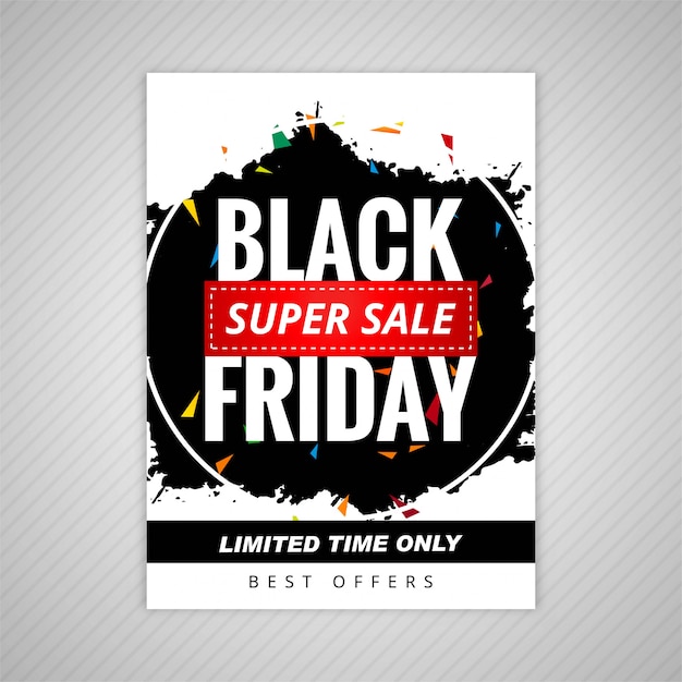 Vecteur gratuit vecteur de conception de modèle de vente noir élégant vendredi