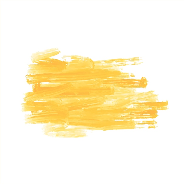 Vecteur gratuit vecteur de design décoratif coup de pinceau aquarelle jaune moderne