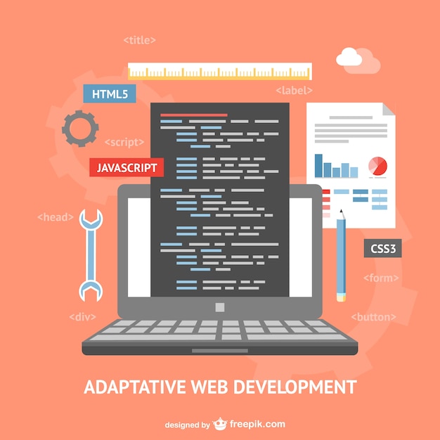 Vecteur gratuit vecteur de développement web adaptatif