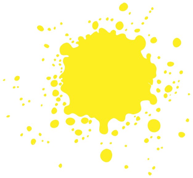 Vecteur d'éclaboussure de peinture jaune vibrant