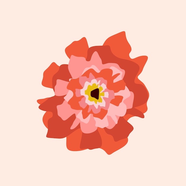 Vecteur d'élément de fleur d'oeillet rose