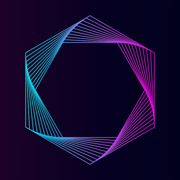Vecteur gratuit vecteur élément géométrique abstrait hexagone
