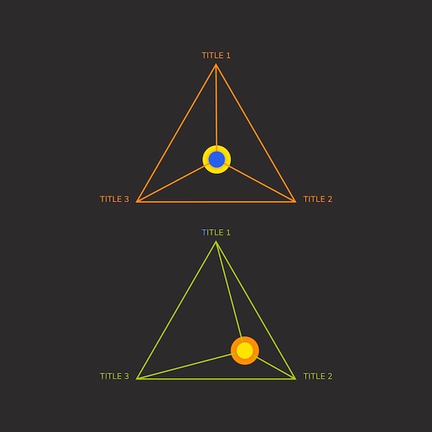 Vecteur élément graphique entreprise triangulaire