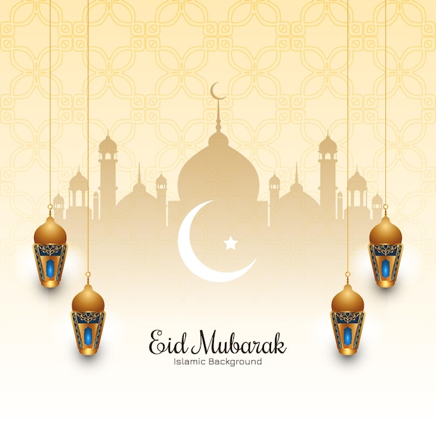 Vecteur De Fond Culturel Du Festival Eid Mubarak élégant Islamique