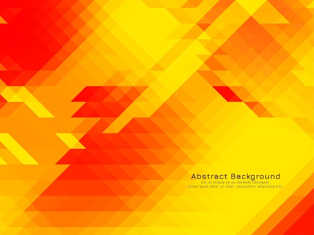 Vecteur de fond moderne géométrique motif mosaïque triangulaire jaune