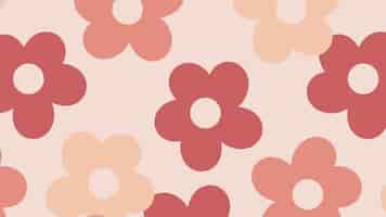 Vecteur gratuit vecteur de fond à motifs floraux sans couture rose