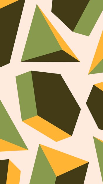 Vecteur de fond à motifs de forme géométrique vert rétro