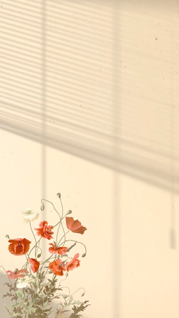 Vecteur de fond de papier peint fleur esthétique