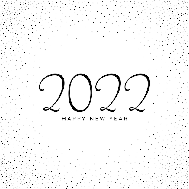 Vecteur gratuit vecteur de fond simple et élégant happy new year 2022