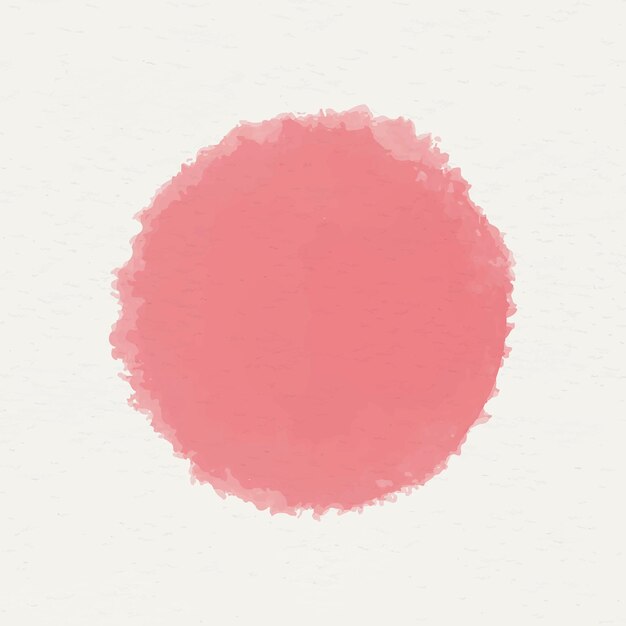 Vecteur de forme géométrique ronde aquarelle rose