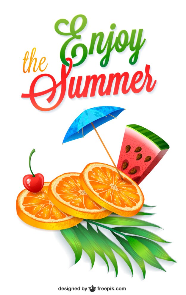 Vecteur gratuit vecteur fruits de cocktail