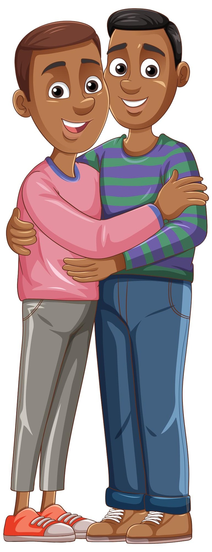 Vecteur gratuit vecteur d'hommes de couple gay lgbt