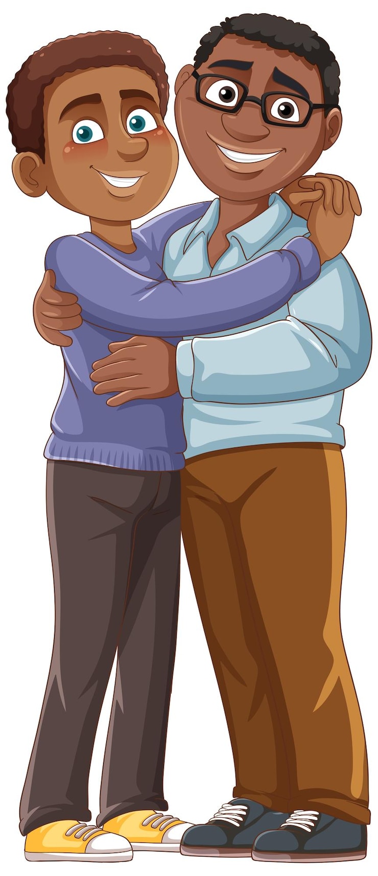 Vecteur gratuit vecteur d'hommes de couple gay lgbt