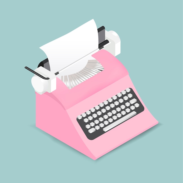 Vecteur de l&#39;icône de la machine à écrire rétro