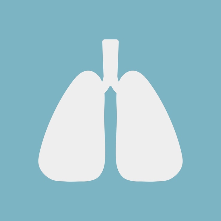 Vecteur gratuit vecteur d'icône médicale de poumon d'organe humain