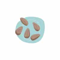 Vecteur gratuit vecteur d'ingrédients sains d'amandes fraîches