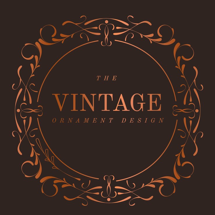 Vecteur gratuit vecteur d'insigne art nouveau bronze