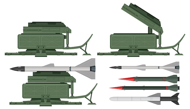 Vecteur De Lanceur De Missiles Militaires