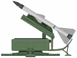Vecteur gratuit vecteur de lanceur de missiles militaires