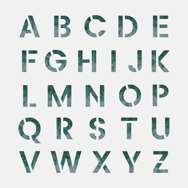 Le vecteur de lettres majuscules de l&#39;alphabet anglais