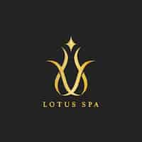 Vecteur gratuit vecteur de logo design lotus spa