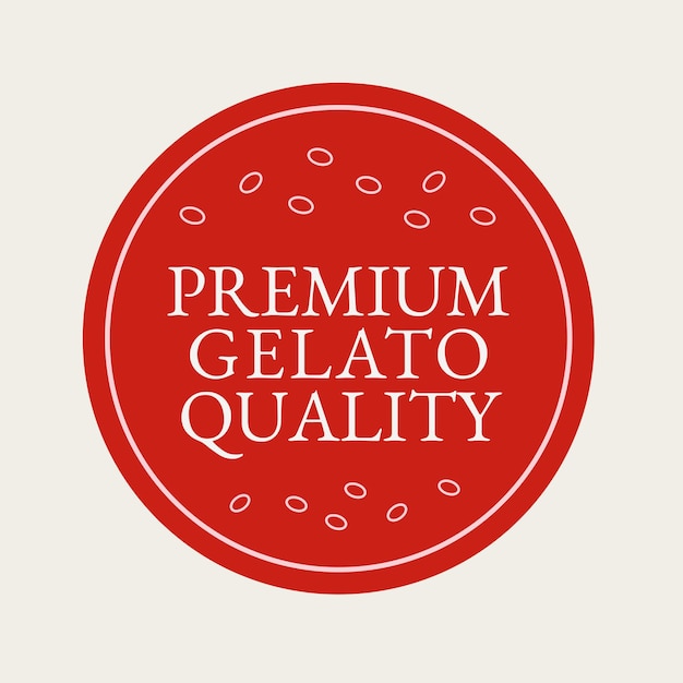 Vecteur De Logo D'entreprise Gelato En Couleur Rouge