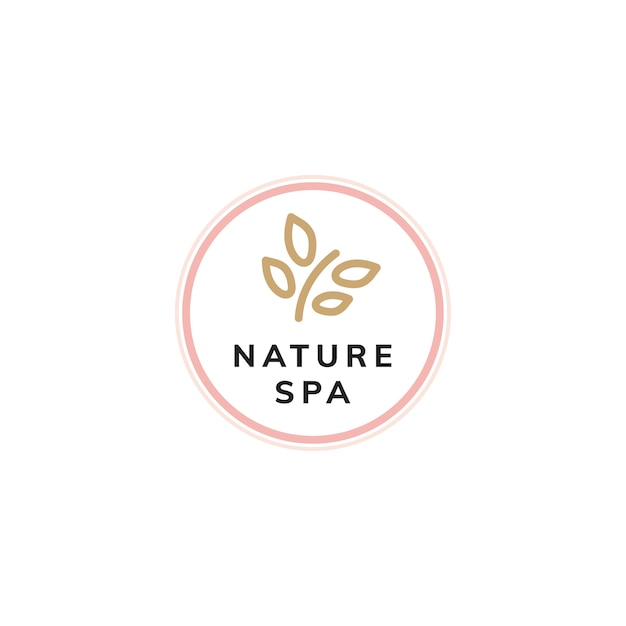 Vecteur gratuit vecteur de logo nature thérapie spa