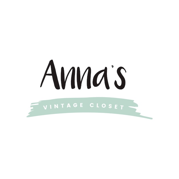 Vecteur de logo de placard vintage Annas